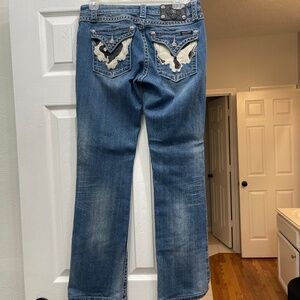 New Miss Me Cow Hide Denim Jeans Pants Size 30